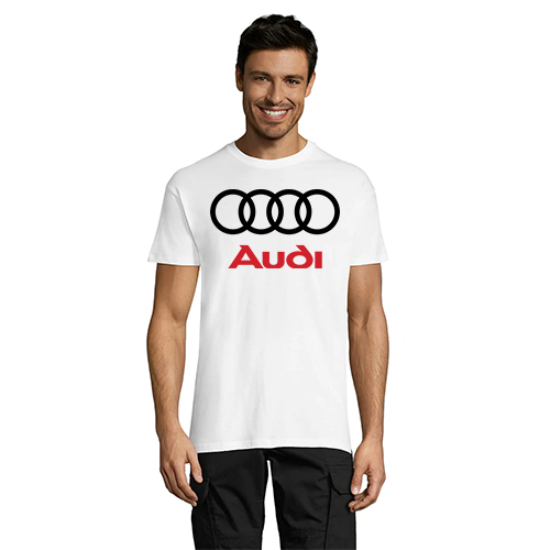 Audi Black and Red muška majica kratkih rukava bijela 2XS