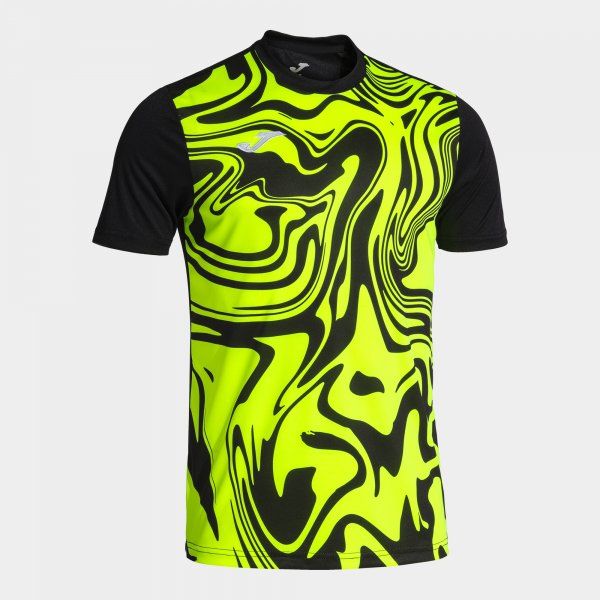 CAMISETA MANGA CORTA LION II NEGRO AMARILLO FLUOR 2XL