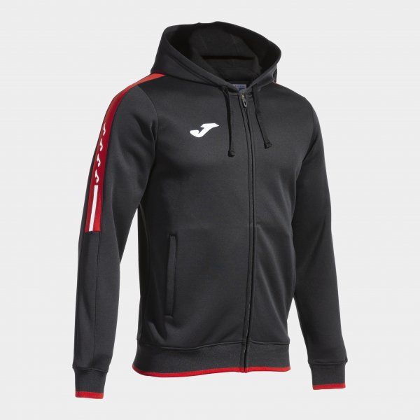 OLIMPIADA ZIP-UP HOODIE majica crno crvena 3XS