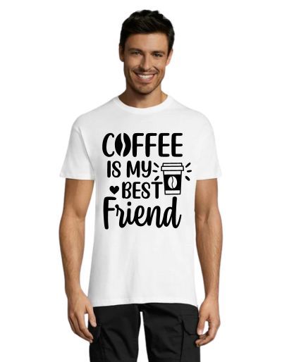 Coffee is my best friend muška majica kratkih rukava bijela 2XL