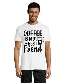 Coffee is my best friend muška majica kratkih rukava bijela 2XS