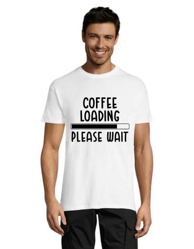 Učitavanje kave, molimo pričekajte muška bijela majica 2XS
