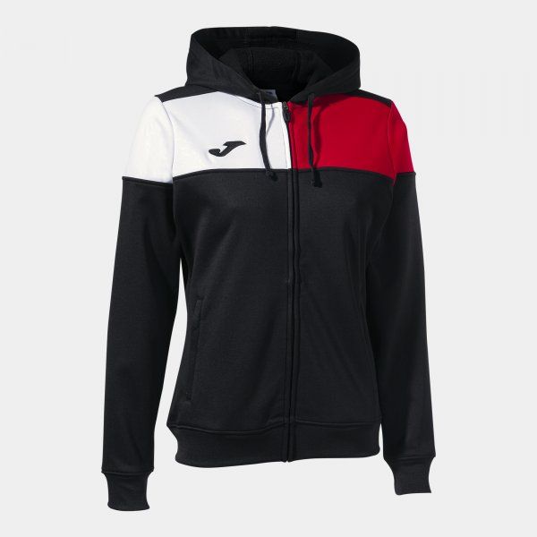 CREW V ZIP-UP HOODIE gornji dio trenirke crno crveno bijelo M