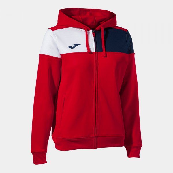 CREW V ZIP-UP HOODIE gornji dio trenirke crvena mornarska bijela M