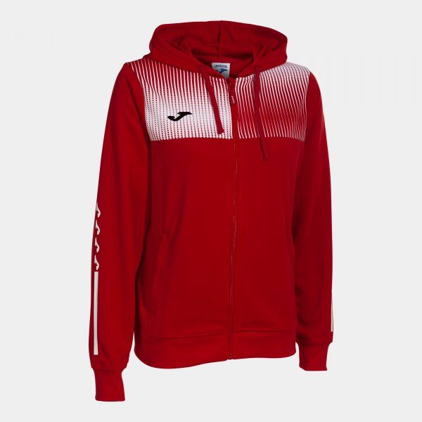 ECO SUPERNOVA ZIP-UP HOODIE majica crveno bijelo S