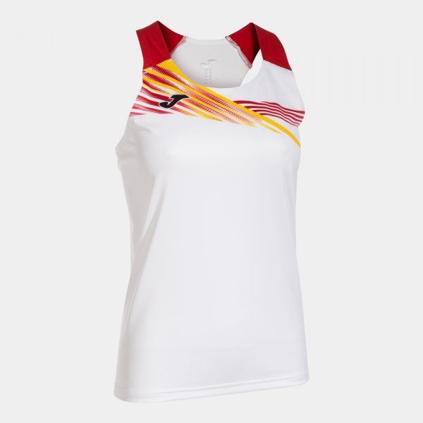 ELITE X TANK TOP sportska majica bez rukava bijelo crveno XS