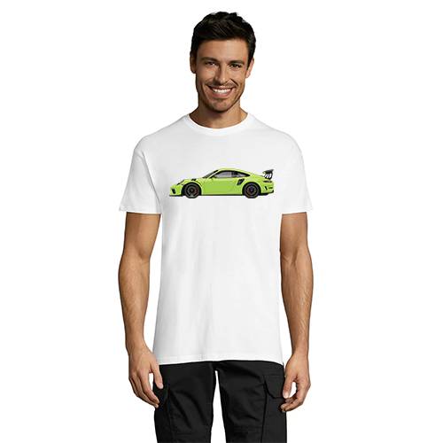 Zelena Porsche muška majica kratkih rukava bijela 4XL