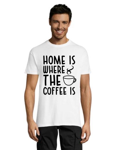 Home is where the coffee je muška majica crna 3XL