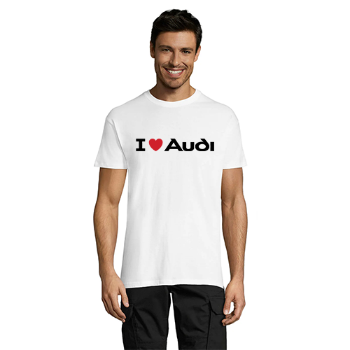 I Love Audi muška majica kratkih rukava bijela 2XL