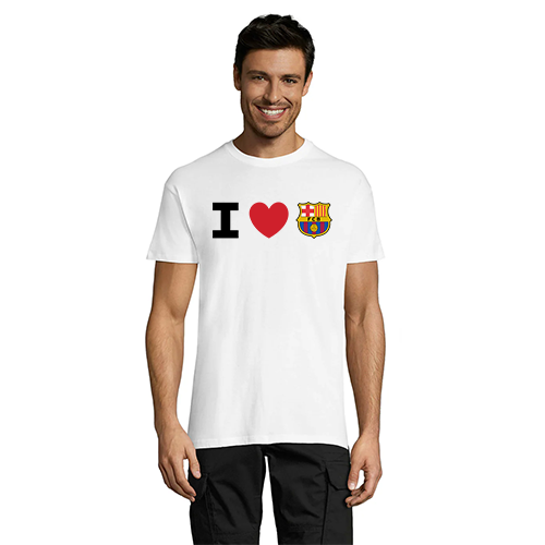 I Love FC Barcelona muška majica kratkih rukava bijela 2XL