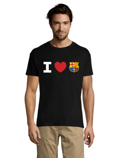 I Love FC Barcelona muška majica crna 2XL