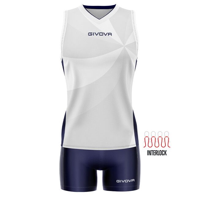 KIT ELICA VOLLEY dres bijelo/plavo XS