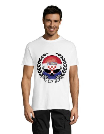 Muška majica Lubanja Croatia bijela 3XL