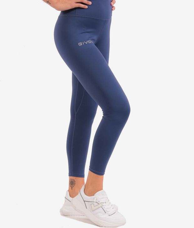 LEGGINGS BASIC hlače za trčanje plava 2XL