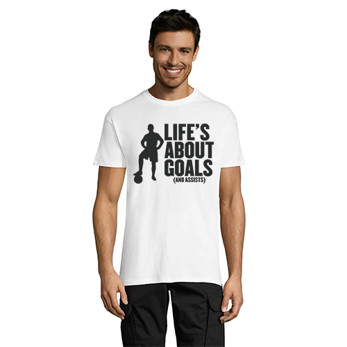 Life's About Goals muška majica kratkih rukava bijela 2XL
