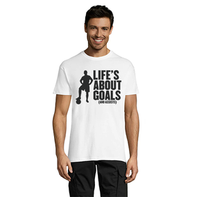 Life's About Goals muška majica kratkih rukava bijela 3XL