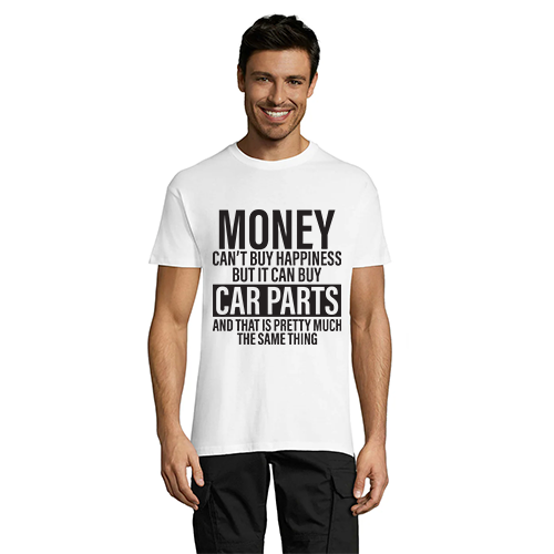 Money Can't Buy Happiness muška majica kratkih rukava bijela 2XL