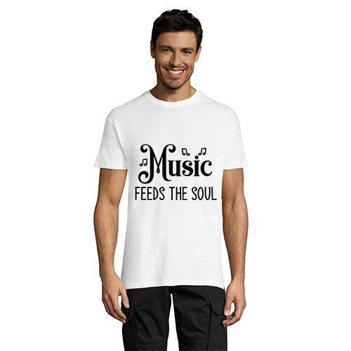 Music Feeds The Soul muška majica kratkih rukava bijela 2XL
