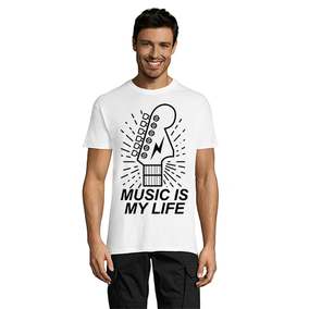 Music is my life muška majica kratkih rukava bijela 2XS