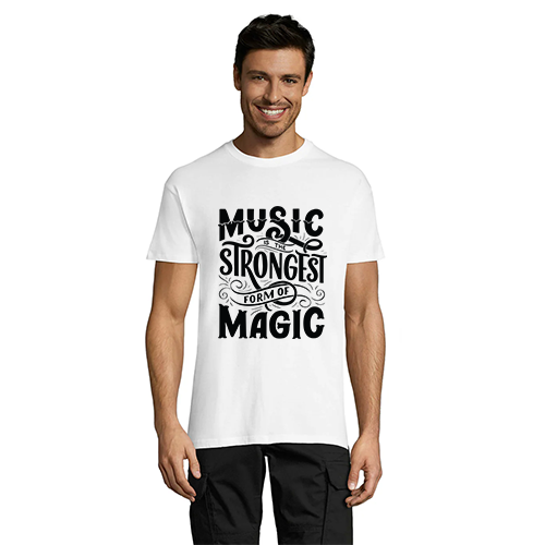 Glazba je najjači oblik magije muška majica kratkih rukava bijela 2XL