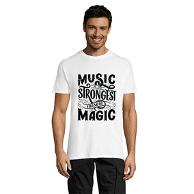 Glazba je najjači oblik magije muške majice kratkih rukava bijele boje 4XS