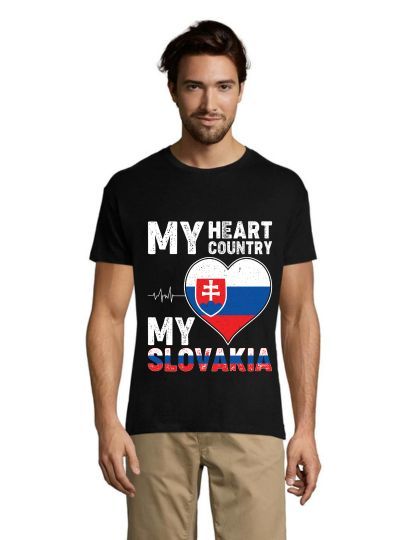 My hearth, my Slovakia muška majica bijela S
