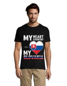 My hearth, my Slovakia muška majica bijela XL
