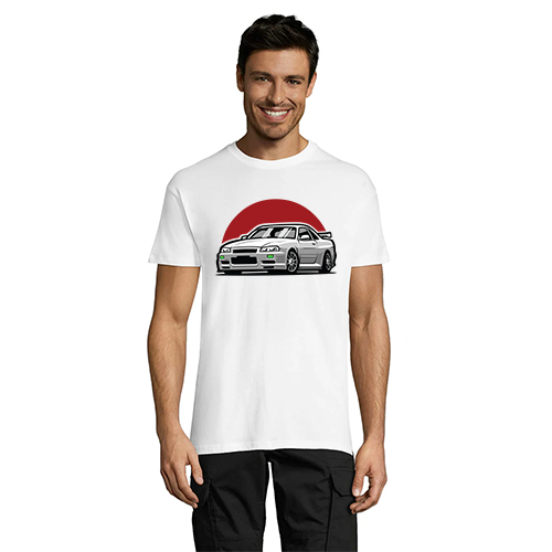 Nissan GTR R34 Red SUN muška majica bijela 2XL