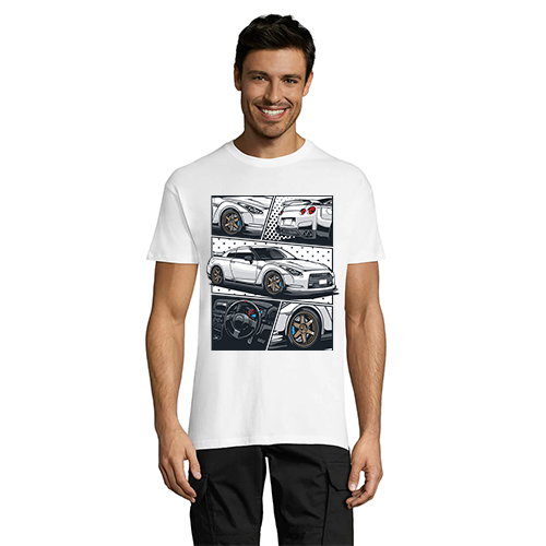 Nissan GTR R35 GODZILLA muška majica bijela 5XL