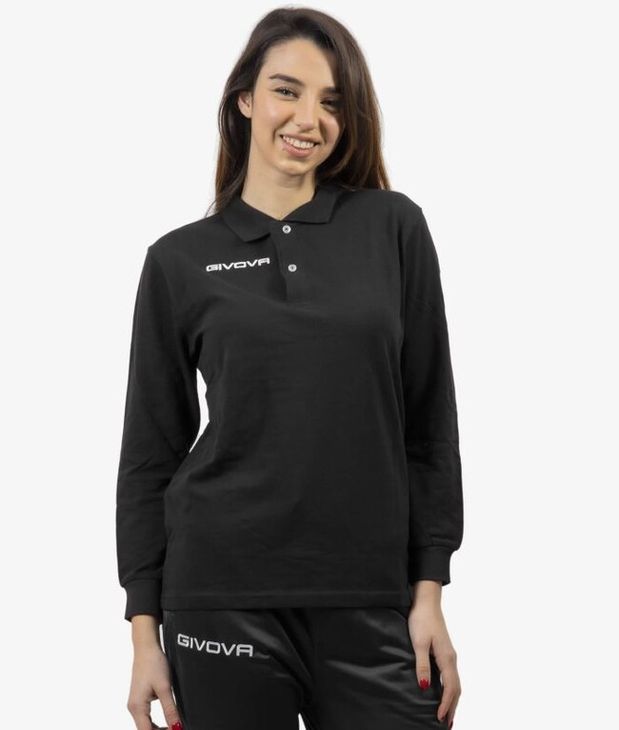 POLO COTONE PIQUET WINTER NERO Tg. XL