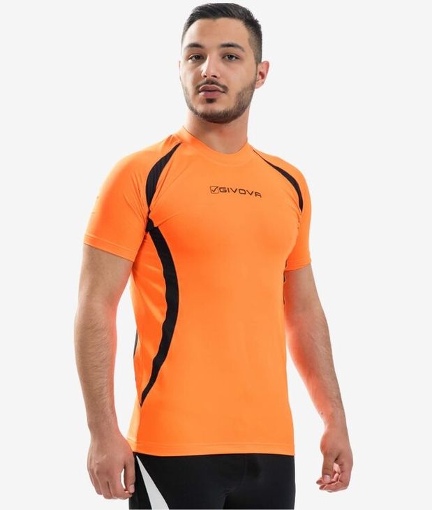 RUNNING SHIRT majica fluo narančasta/crna L