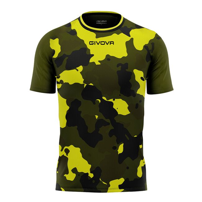 SHIRT ARMY INTERLOCK dres vojno zelena/fluo žuta L