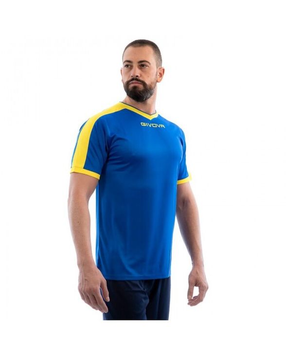 SHIRT REVOLUTION INTERLOCK dres azurno plavo/žuto 2XS