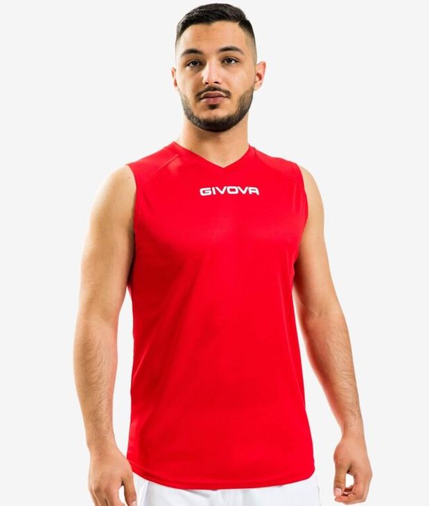 SHIRT SMANICATO GIVOVA ONE sportska majica bez rukava crvena XL