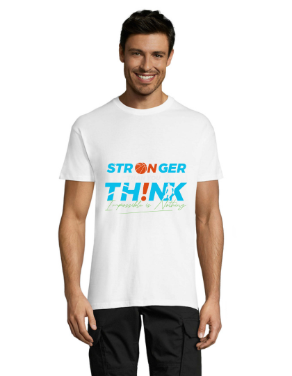 Stronger than You Think bijela muška majica 4XL