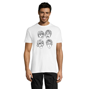 The Beatles Faces muška majica kratkih rukava bijela 2XL