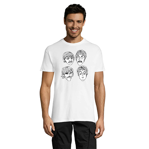 The Beatles Faces muška majica kratkih rukava bijela 3XL