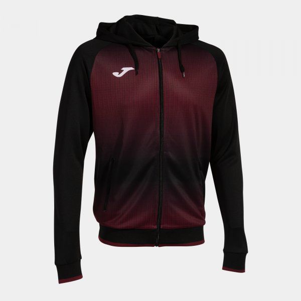 TIGER V ZIP-UP HOODIE majica crna bordo 2XS