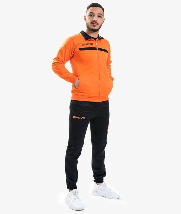 TUTA GIVOVA ONE FULL ZIP POLARFLEECE ARANCIO/NERO Tg. S