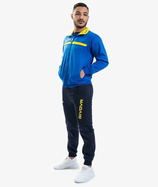 TUTA GIVOVA ONE FULL ZIP POLARFLEECE komplet azurno plavo/žuto 3XL