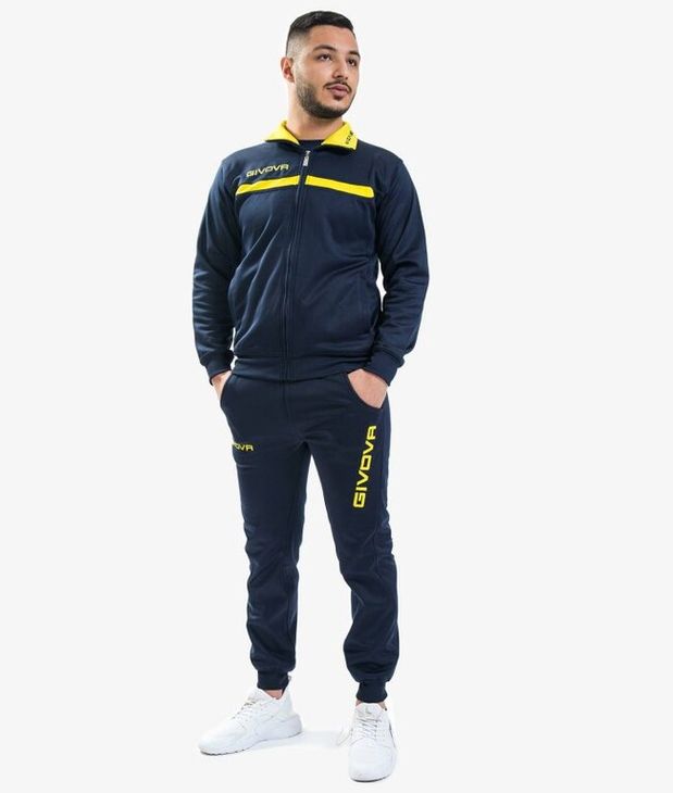 TUTA GIVOVA ONE FULL ZIP POLARFLEECE komplet plavo/žuto 3XL