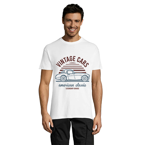 Vintage Cars muška majica kratkih rukava bijela 2XL
